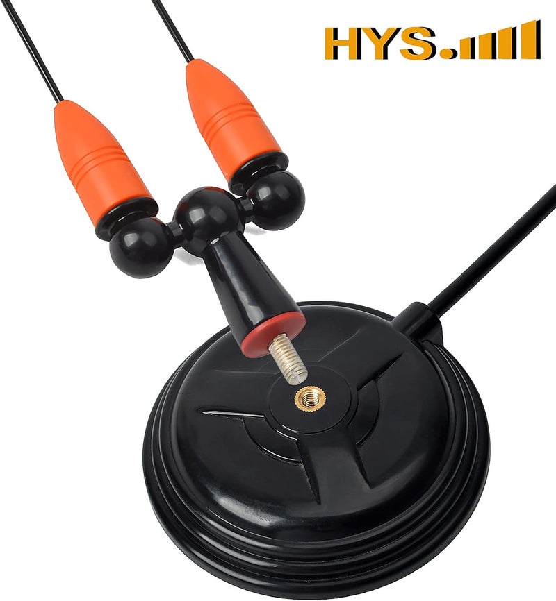 HYS Amateur Antennas Dual-Band VHF 144/UHF 430MHz Magnetic Base Mobile Antenna W/13 ft RG58 Coax Cable UHF-male/PL259 for Motorola Kenwood Midland SO239 Mobile Radios (Orange&Black) - Image 5